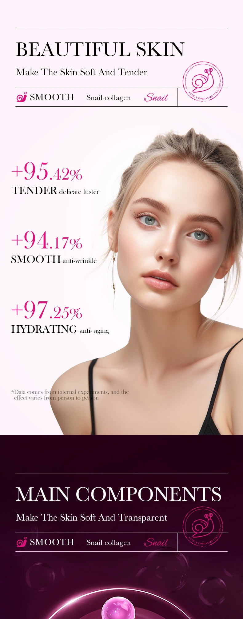 1/3/5/10pcs Snail Collagen Moisturizing Face Mask Replenishment Firming Tender Facial Mask Skin Care Korean Cosmetics