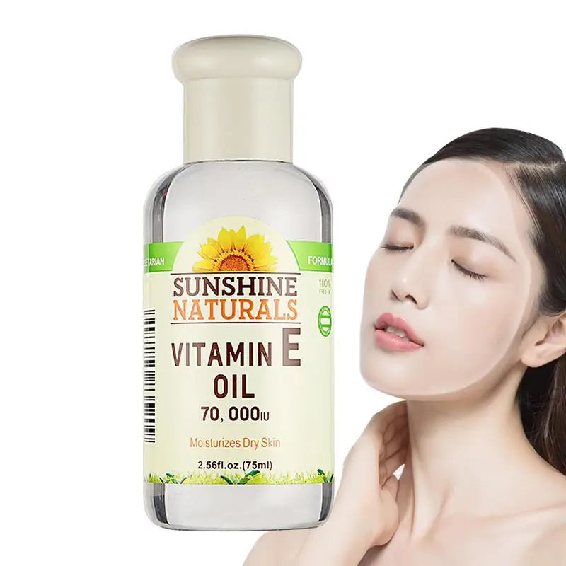 75ml Vitamin E Oil Face Serum Oil Shrink Pores Anti Wrinkle Aging Freckle Anti-wrinkle Lightens Dark Spots Repair Face Skin Care