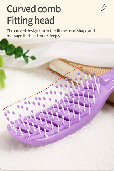 1PCS Small Detangling Wide Teeth Comb Hollow Out Comb for Hair Scalp Massage Anti-static Hairbrush Wet Brush for Salon Hairdress