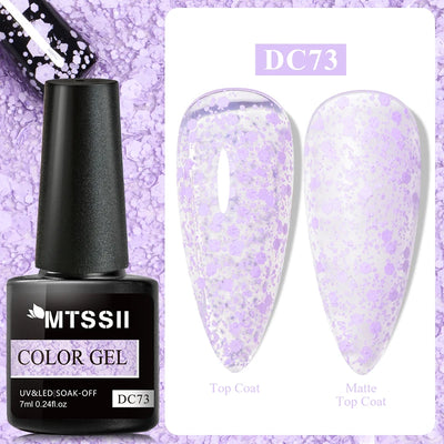 Mtssii 6ml Nail Gel Jelly Eggshell Gel Nail Polish Transparent Gel Soak Off Nail Art Gel UV LED Varnish