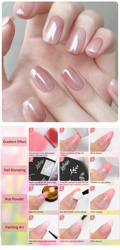 UR SUGAR 9 Colors 4 In 1 Pat Painting Gel Y2K Gradient Blush Color Semi Permanent Soak Off UV&LED Gel Nail Art Creation Salon DI
