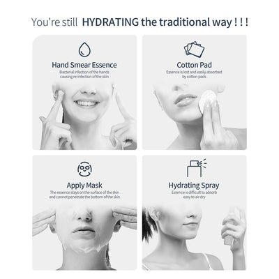 Red/Blue Photon Skin Hydrator Make Up Skin Moisturizing Nano Mist Sprayer Face Steamer Spray Airbrush Water Oxygen Injection