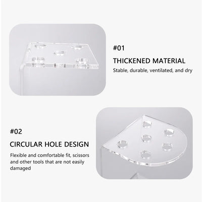 Professional Barber Shears Storage Display Stand Barbershop Scissors Holder Makeup Brushes Organizer Rack Salon Tool Accessories