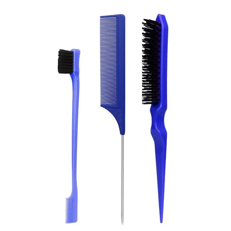 3pcs/set Double Sided Hair Edge Brush Set Hair Styling Comb Control Brush Accessories Hairline Brush Comb Styling Partition Comb