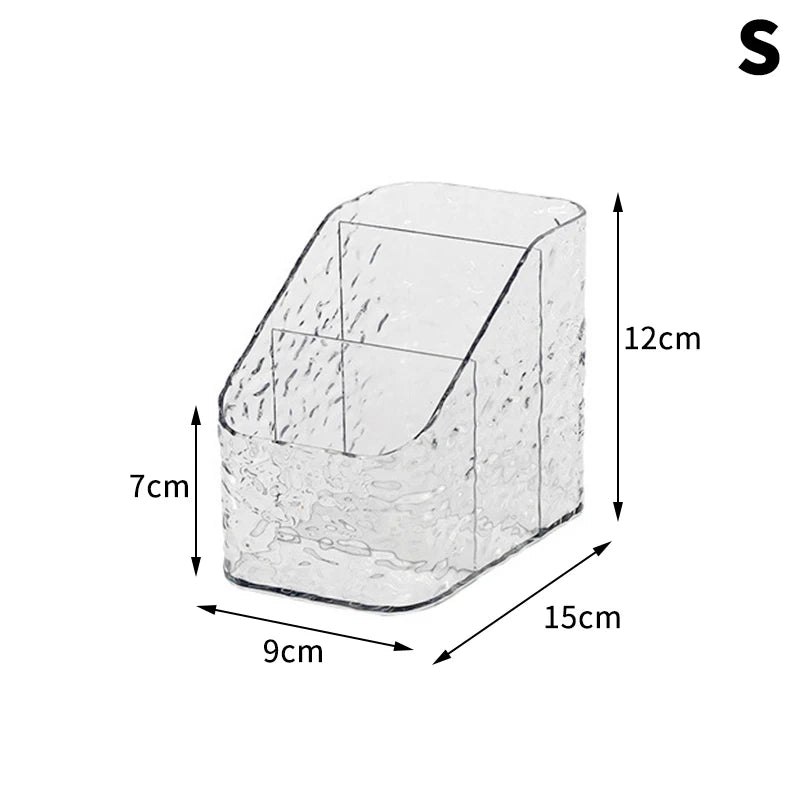 Clear Acrylic Makeup Brush Holder Desk Cosmetic Organizer Lipstick Storage Box Nail Polish Display Stand Rack Jewelry Case