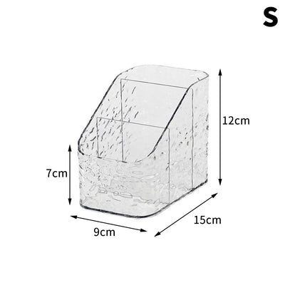 Clear Acrylic Makeup Brush Holder Desk Cosmetic Organizer Lipstick Storage Box Nail Polish Display Stand Rack Jewelry Case