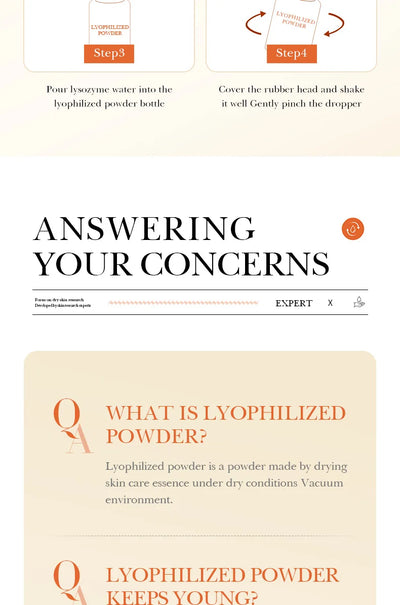 Face Serum Oligopeptide Freeze Dried Powder Nourish Tighten Skin Care Sensitive Repair Smooth Facial Essence Beauty