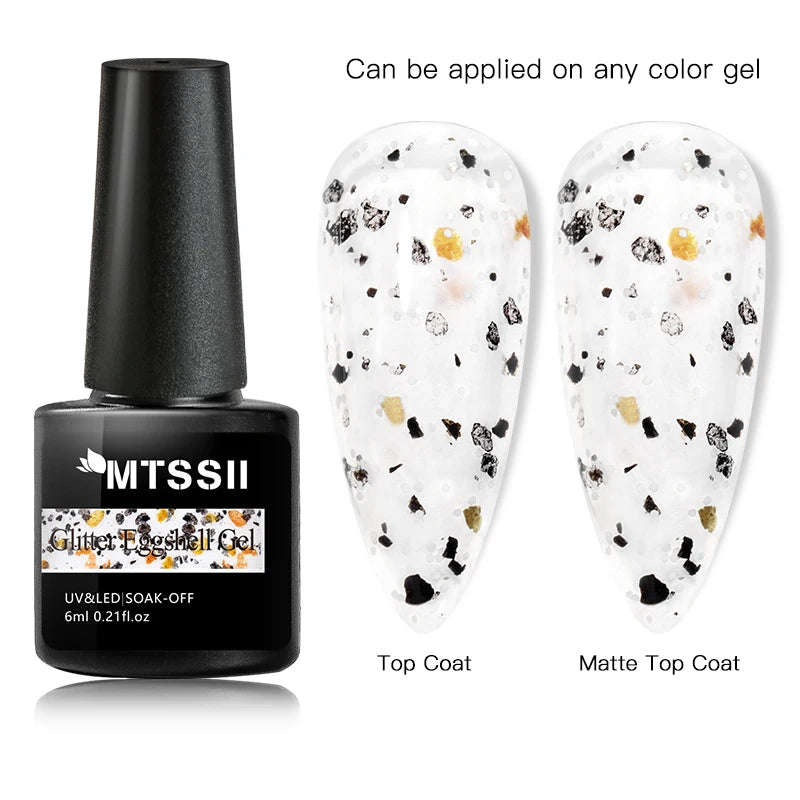 Mtssii 6ml Nail Gel Jelly Eggshell Gel Nail Polish Transparent Gel Soak Off Nail Art Gel UV LED Varnish