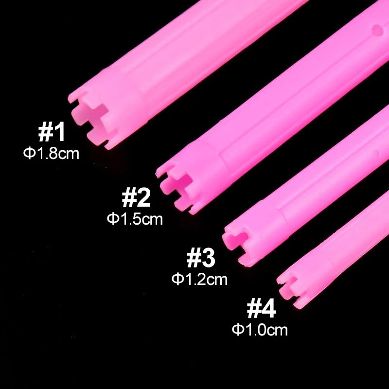 30pcs/set 16.5cm Length Hollow Cold Perm Rods with Rubberbands Extra Long Curler Bars Heatless Rollers Hairdresser Tools 1903