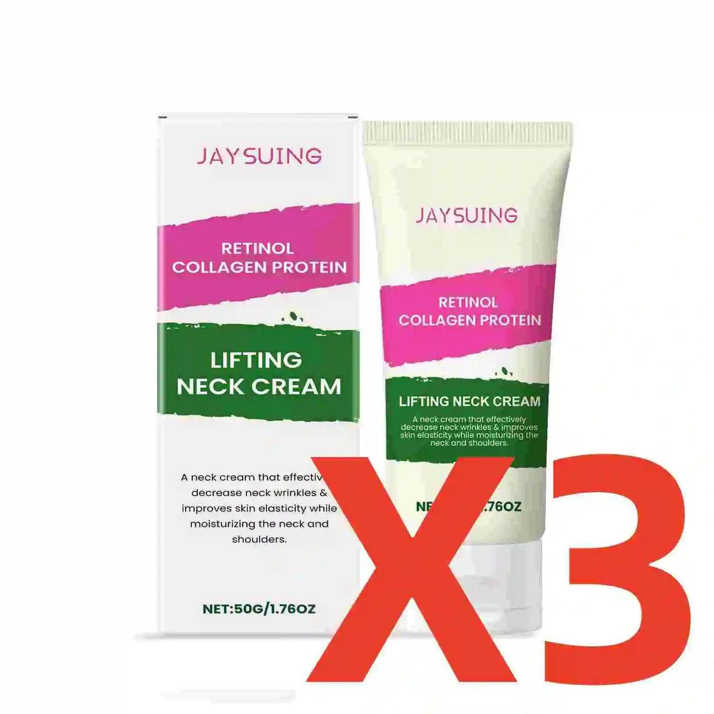 Collagen Neck Cream Anti Aging Reduces Wrinkles Lines Improve Double Chin Sagging Lifts Tightens Brighten Skin Beauty Neck Cream