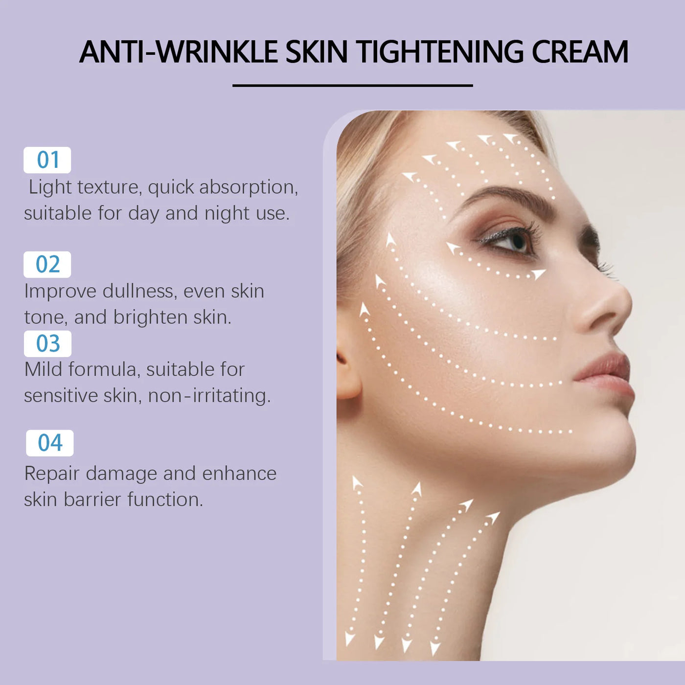 Hoygi Wrinkle Reducing Skin Overnight Toning Tightening Cream Body Firming Improve Skin Sagging and Fine Lines Natural Ingredien