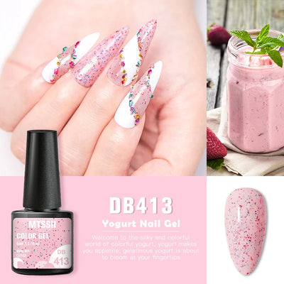 Mtssii 6ml Nail Gel Jelly Eggshell Gel Nail Polish Transparent Gel Soak Off Nail Art Gel UV LED Varnish