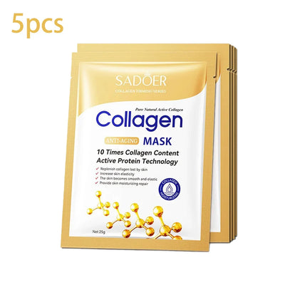 5/10/20/30pcs SADOER Collagen Face Mask Firming Moisturizing Repair Brightening skincare Face Sheet Mask Facial Masks Skin Care