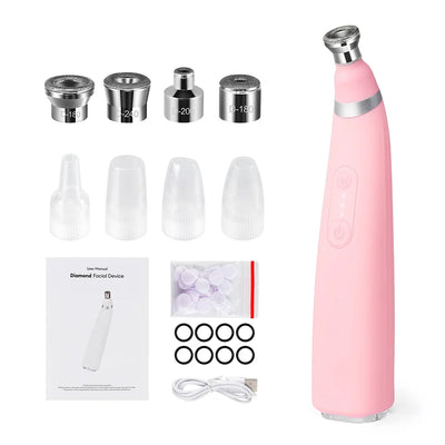 Foreverlily Portable Diamond Peeling Machine Microdermabrasion Facial Cleaning Device Exfoliation Vacuum Blackhead Remover