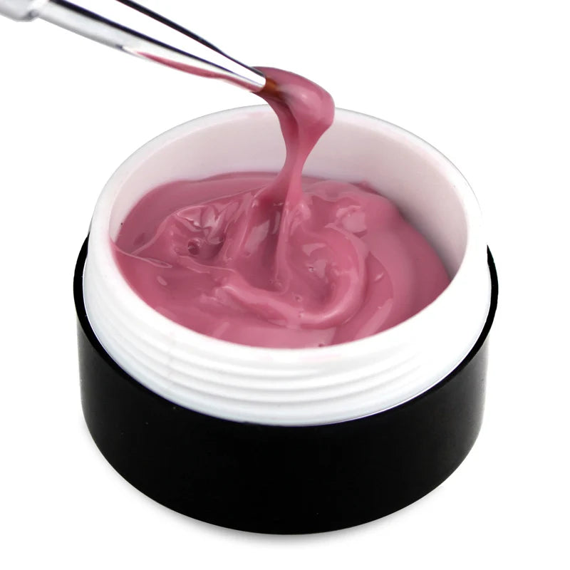 CHUNSHU Solid Jelly Extension Nail Gel Polish 15g Poly Builder Construction Gel For Nails Extend Semi Permanent UV White Varnish