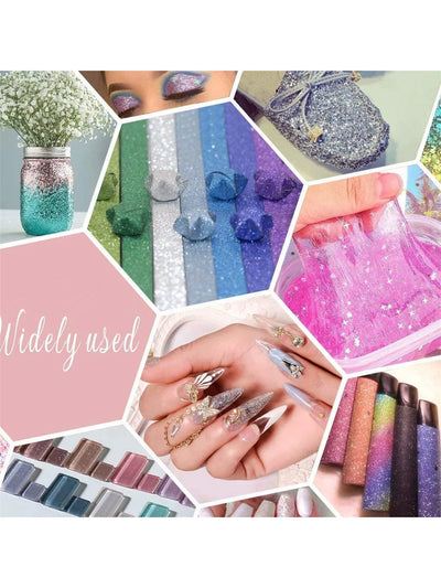 6Bottles Iridescent  Fine Glitter Series Powder Resin Supplies Glitters (10g) Flake Crafts Sequins Epoxy Chips Flakes for Tumble