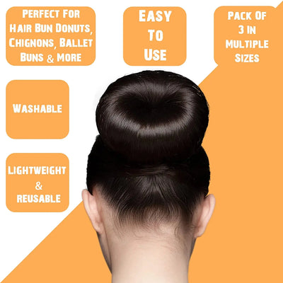Hair Donut Hair Bun Maker for Kids,Ballet Buns Maker for Kids, Sock Bun Hair Maker,Donut Bun Maker Hair,Easy Bun Hair Bun Maker