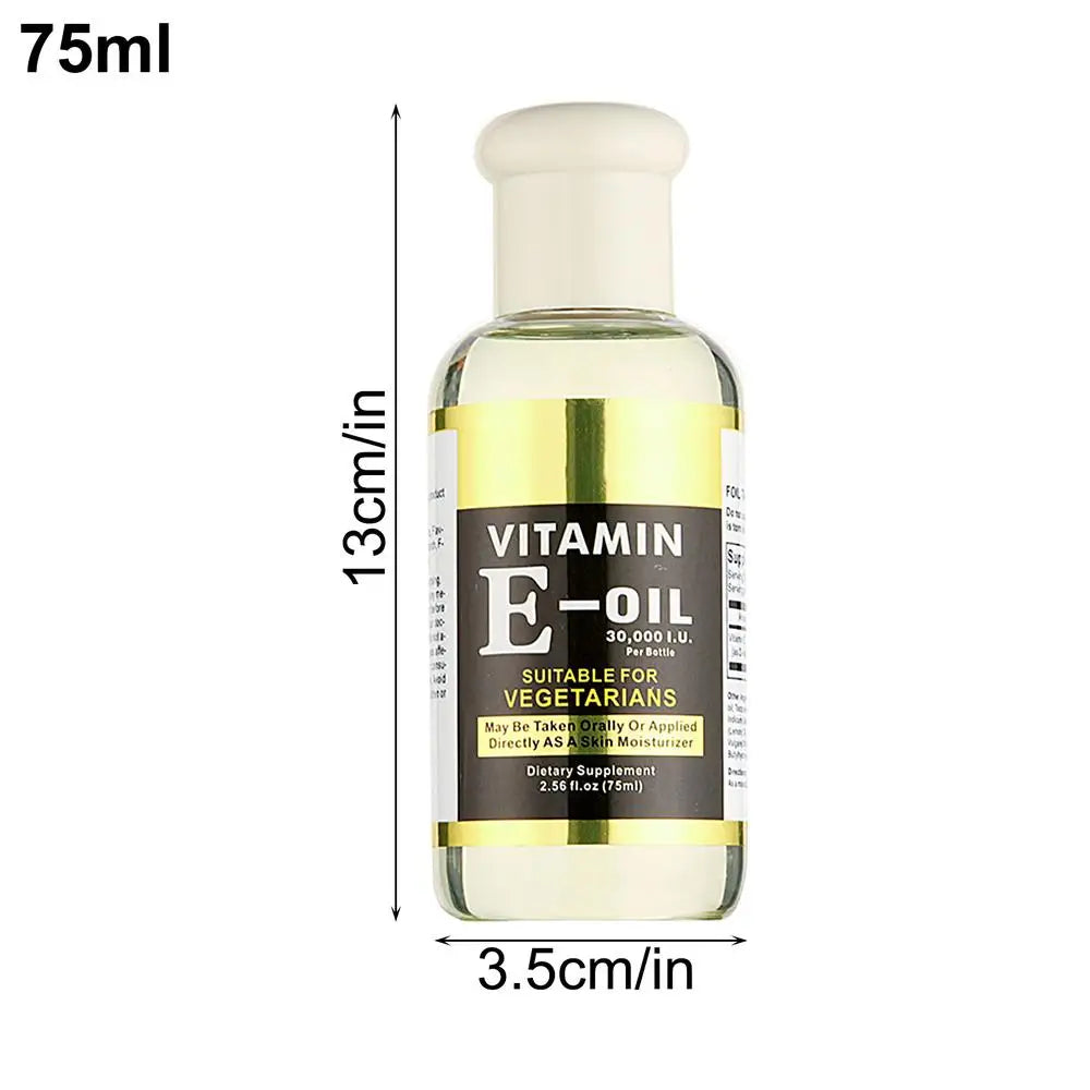 75ml Vitamin E Oil Face Serum Oil Shrink Pores Anti Wrinkle Aging Freckle Anti-wrinkle Lightens Dark Spots Repair Face Skin Care