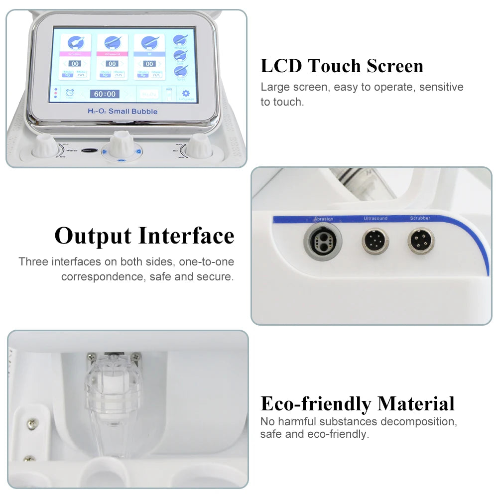 6 in1 Hydro Water Oxygen Jet Peel Machine Oxy Spray Facial Machine Cleaning RF Lifting Dermabrasion Skin Care Beauty Device Spa