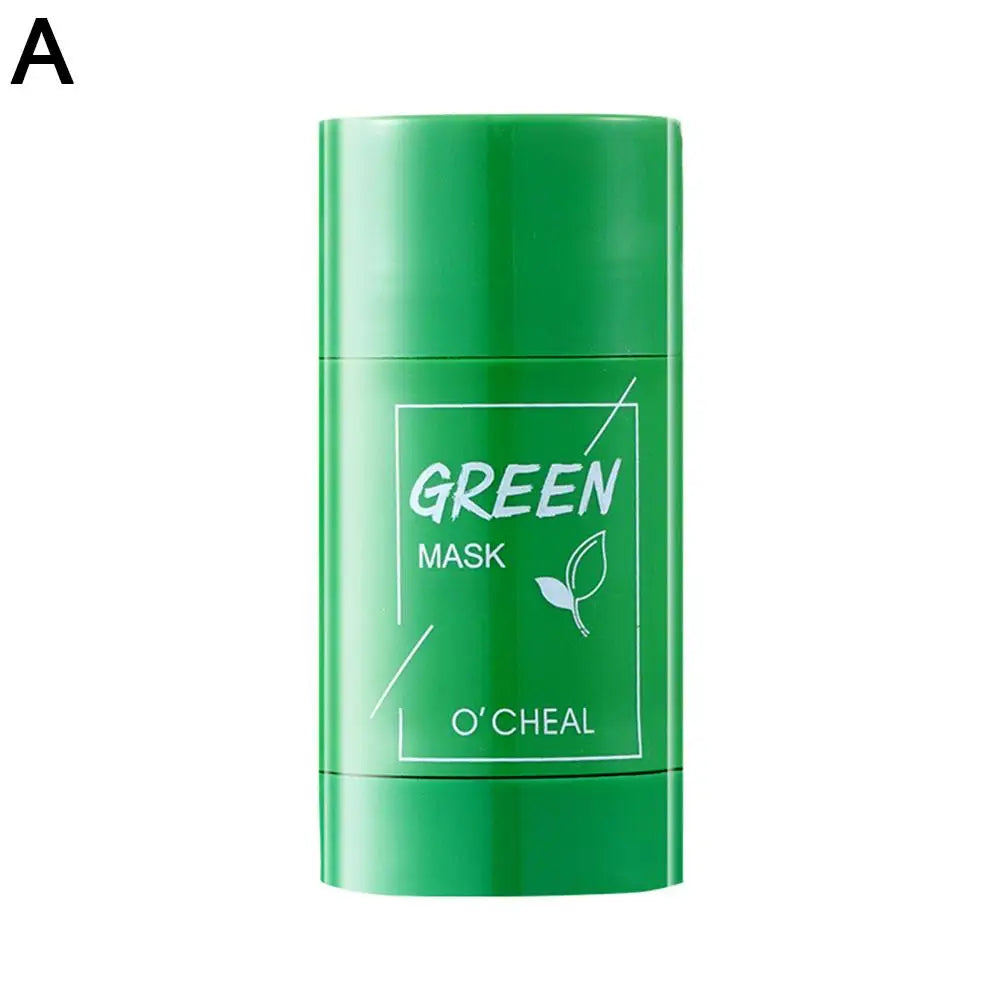 Green Tea Stick Facial Mask Deep Cleaning Mud Cream Replenish Water Moisturize Control Oil Shrink Pores Remove Blackheads