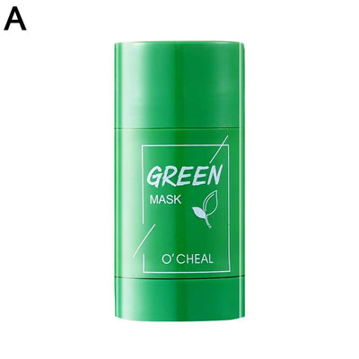 Green Tea Stick Facial Mask Deep Cleaning Mud Cream Replenish Water Moisturize Control Oil Shrink Pores Remove Blackheads