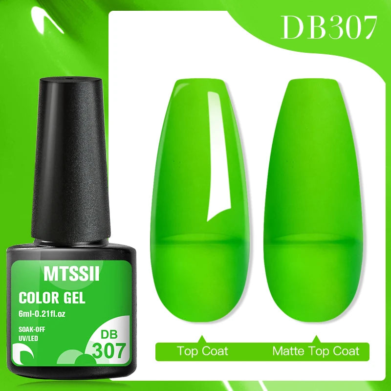 Mtssii 6ml Nail Gel Jelly Eggshell Gel Nail Polish Transparent Gel Soak Off Nail Art Gel UV LED Varnish