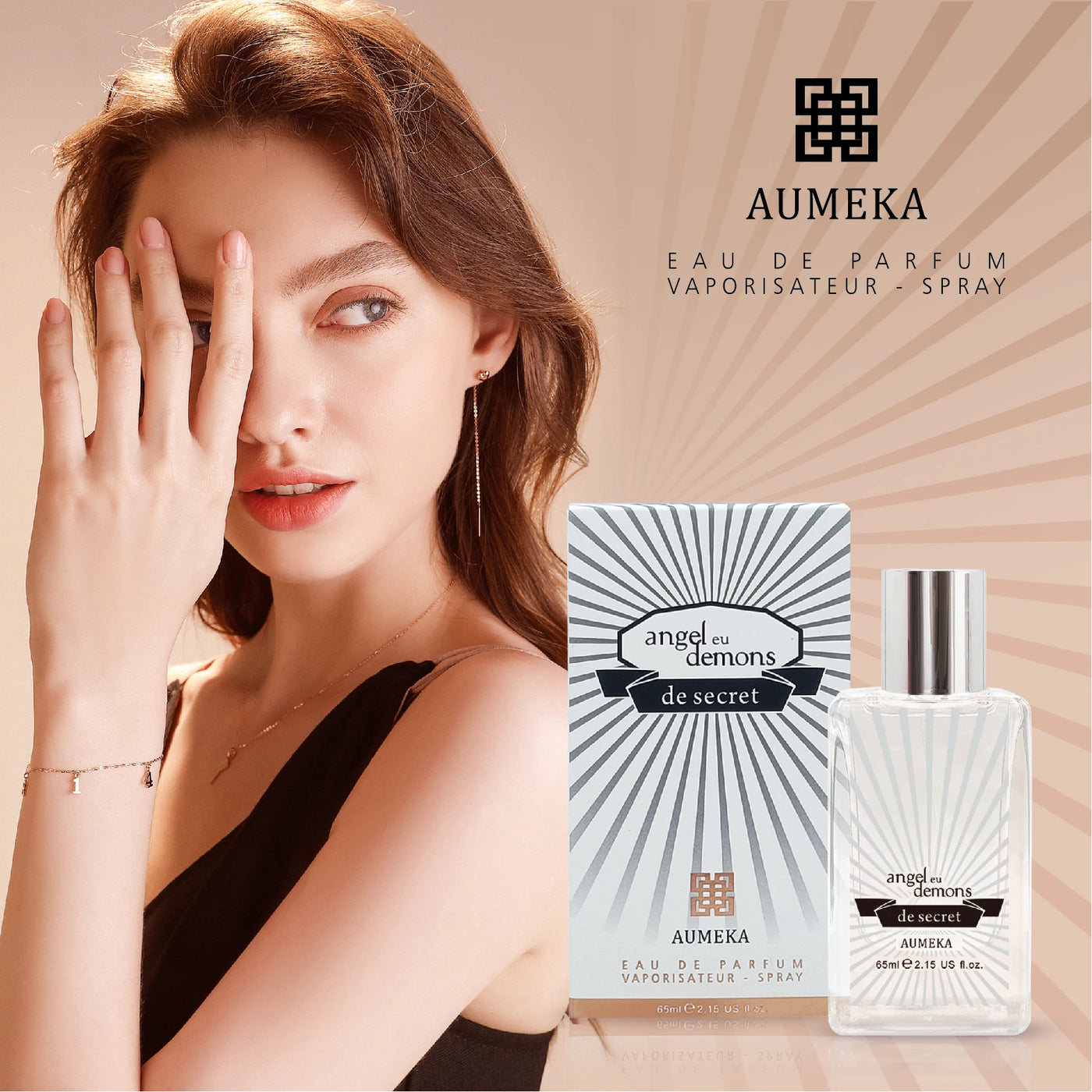 AUMEKA Women Perfume Original Luxury Makeup Arabes Fruity Floral Long Lasting Eau De Parfum Spray 65ml Angel Eu Demons AU4265