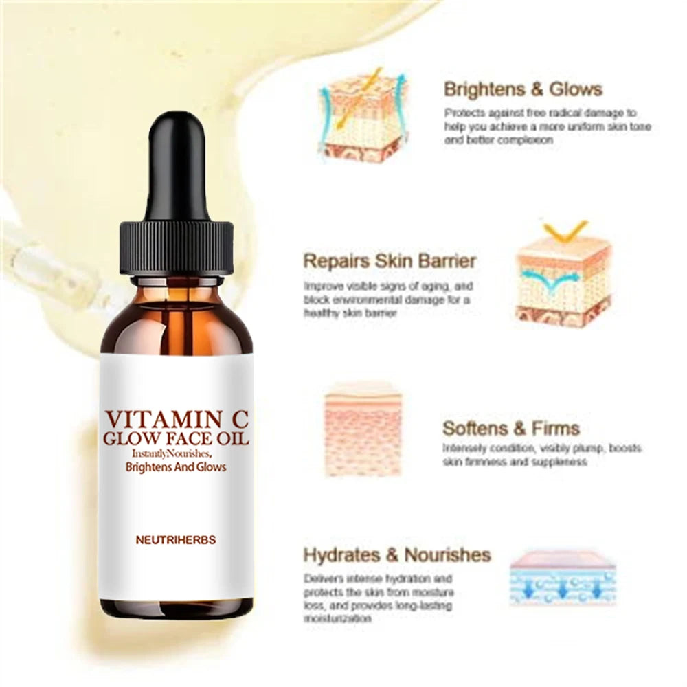 Vitamin C Radiant Oil contains various plant extracts to balance skin tone, moisturize and nourish for a long time, shining and