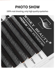 winky beauty 5D Flora Lashes 0.07mm Easy Fan Eyelash Extensions Wholesales Premade Volume 12 Rows Natural Soft Lashes