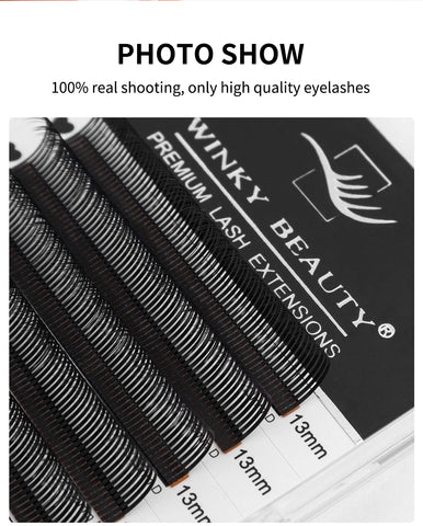 winky beauty 5D Flora Lashes 0.07mm Easy Fan Eyelash Extensions Wholesales Premade Volume 12 Rows Natural Soft Lashes
