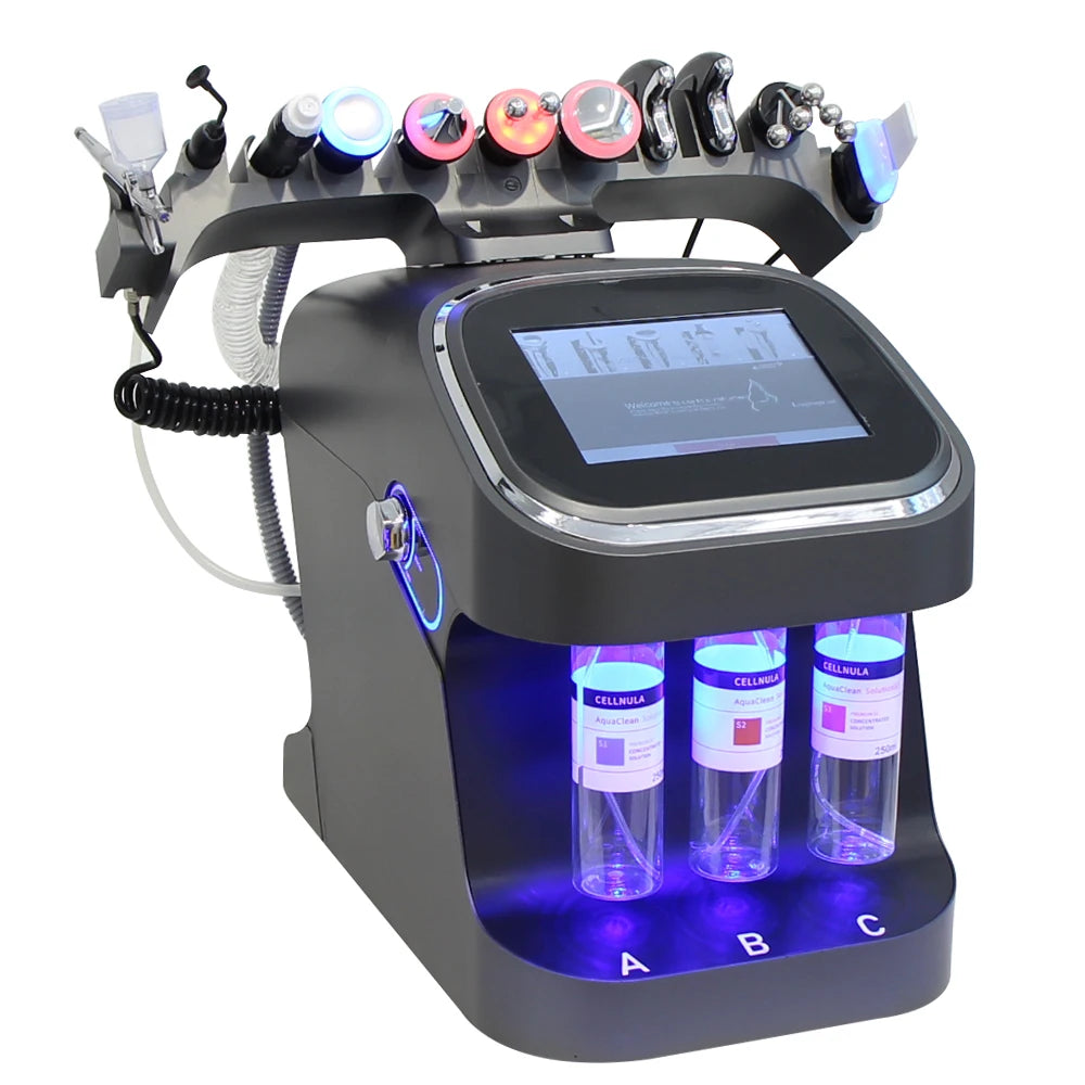 AOKO Updated 10 in 1 Bubbles Skincare Facial spa Hydrogen Purification Face Cleaning Professional Beauty Machines