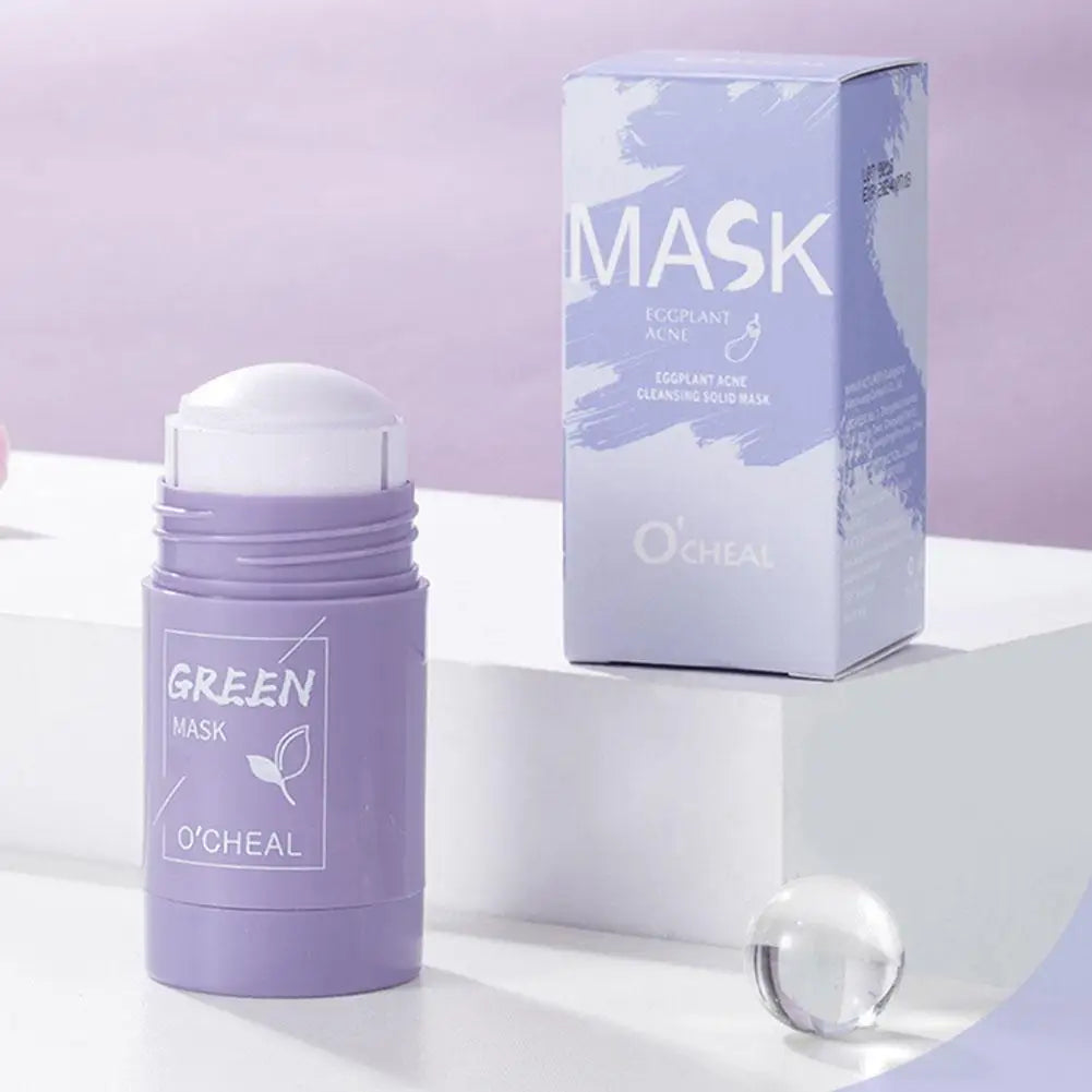 Green Tea Stick Facial Mask Deep Cleaning Mud Cream Replenish Water Moisturize Control Oil Shrink Pores Remove Blackheads