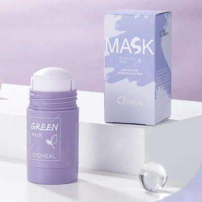 Green Tea Stick Facial Mask Deep Cleaning Mud Cream Replenish Water Moisturize Control Oil Shrink Pores Remove Blackheads