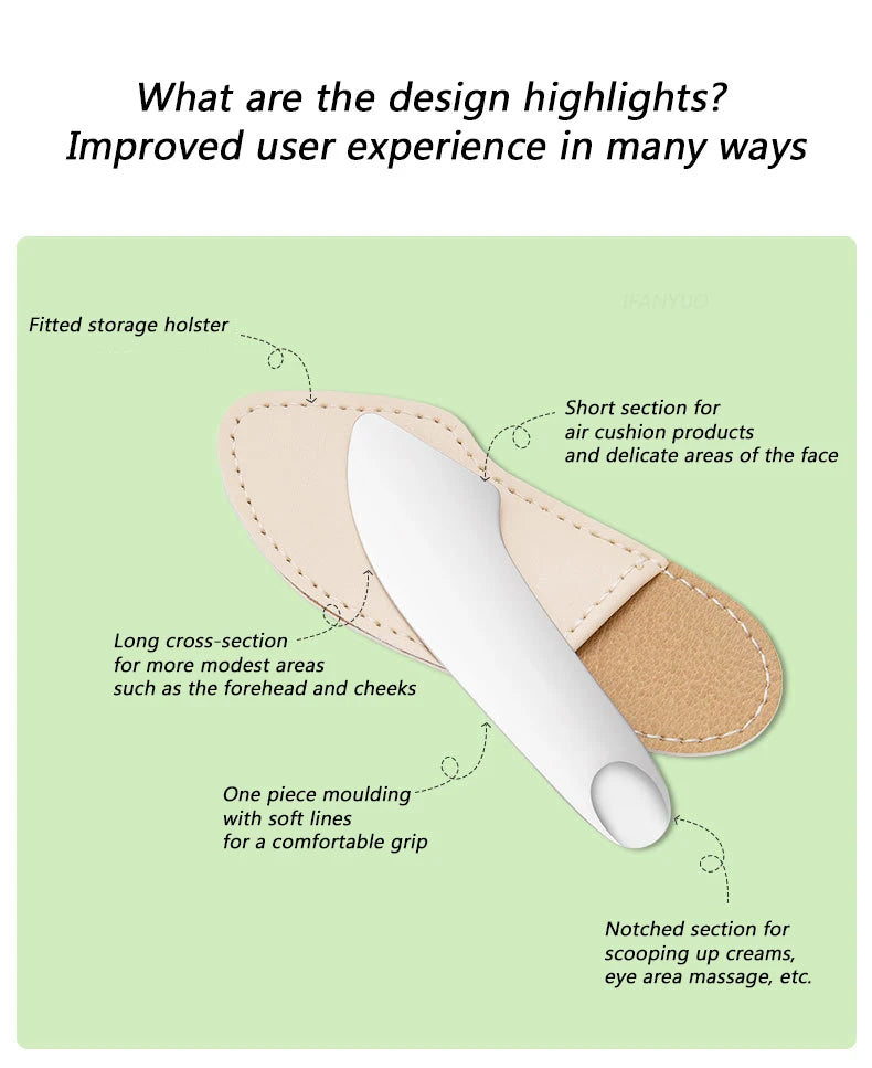Stainless Steel Cosmetic Scraper Spatula Facial Scraping Massage Foundation Cream Scooping Mixing Stick Professional Makeup Tool