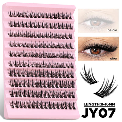 Lash Clusters Set DIY Eyelash Extension Kit Individual False Eyelashes Lash Clusters Bond and Seal and Lash Applicato Makeup