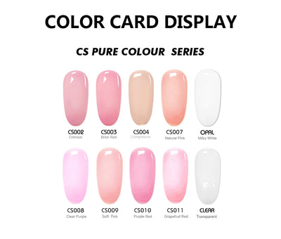 CHUNSHU Solid Jelly Extension Nail Gel Polish 15g Poly Builder Construction Gel For Nails Extend Semi Permanent UV White Varnish