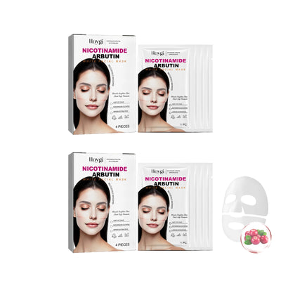 Niacinamide Arbutin Hydrating Mask Deep Hydrating Shrink Pores Firming Refreshing Brightening Facial Sheet Mask for Glowing Skin