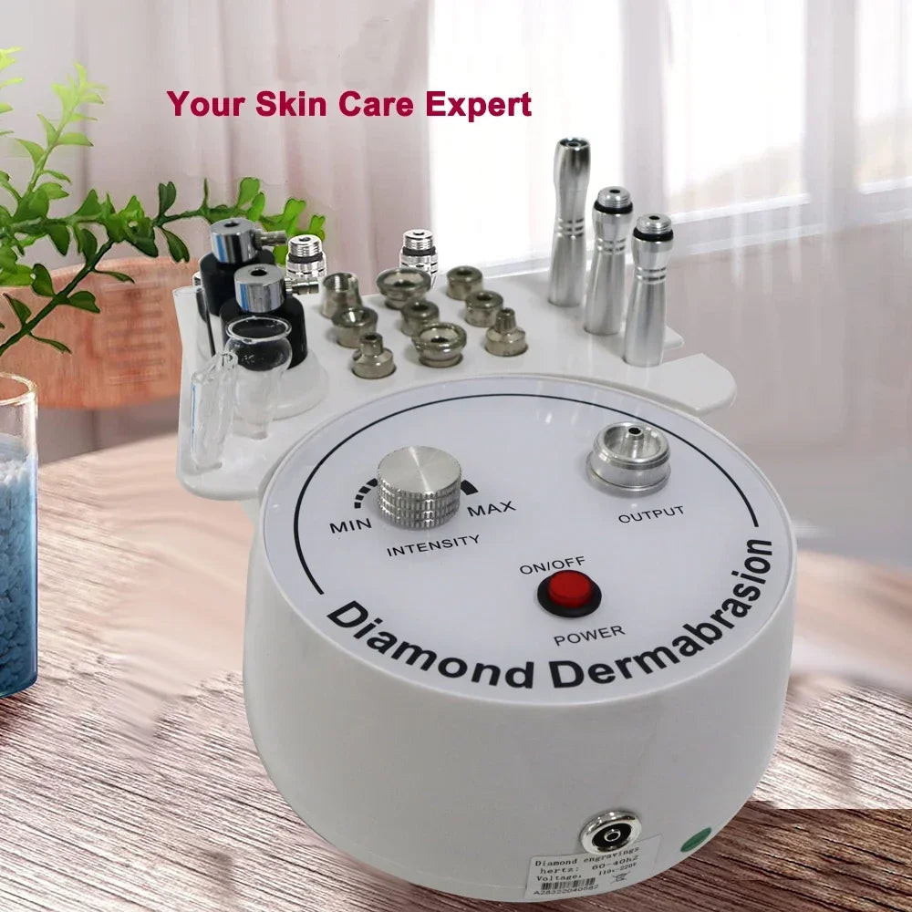 3 in 1 Facial Care Salon Equipment Diamond Microdermabrasion Dermabrasion Machine for Personal Home Use With Diamond Tips