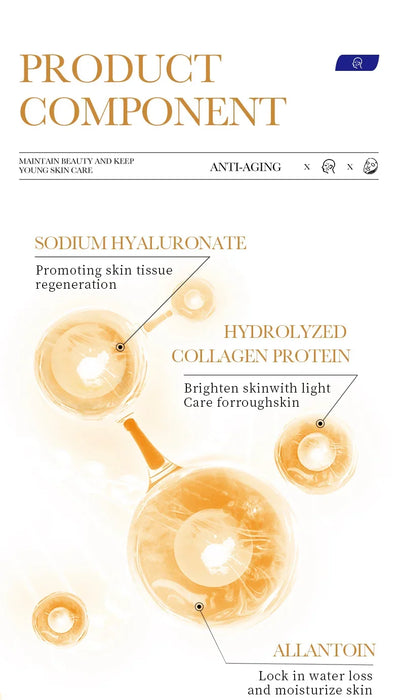 Collagen Anti Wrinkle Facial Mask Anti Aging Fade Fine Lines Firm Skin Moisturizing Brightening SkinCare Korean Cosmetics