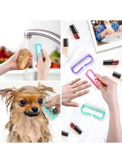 4pcs/Set Nail Art Tools Kit With Large Nail Polish Brush, Dust Brush, Cleaning Brush And Cuticle Pusher