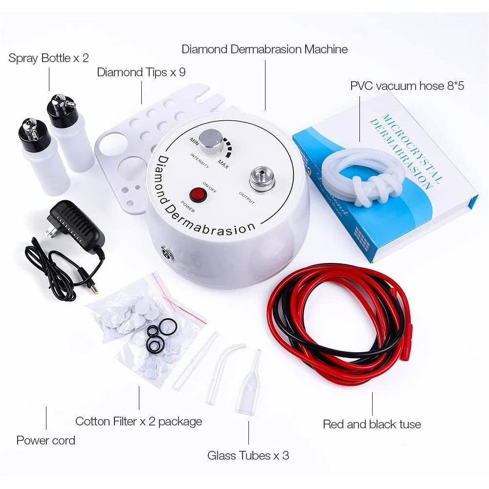 AOKO 3 in 1 Diamond Microdermabrasion Beauty Machine Vacuum Suction Tool Water Spray Facial Moisten Face Exfoliate Skin Peeling