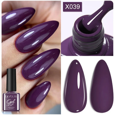 LILYCUTE 7ml Fluorescent Crackle Gel Nail Polish Summer Neon Red Green Vernis Semi Permanent UV Gel Nail Art Manicure For Nails