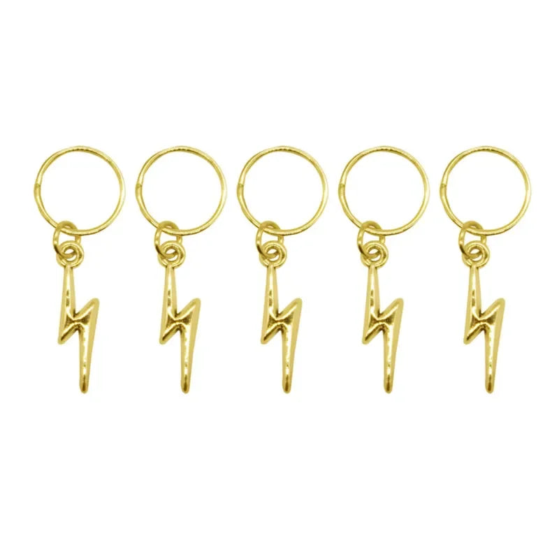 5pcs/bag Hair Braid Bead Butterfly Dreadlock Beads Ring Braiding Hair Sparkly Hair Styling Tool Bohemian Braid Hairs Accessories