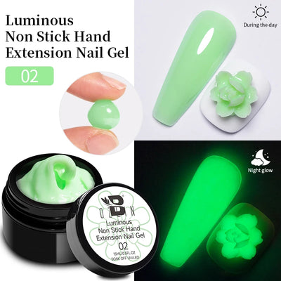 30g Dopamine Sequin Flexible 3D Gel Non Stick Hand Solid Extension Nail Gel Nude Pink White Extension Gel Rhinestone Glue Gel