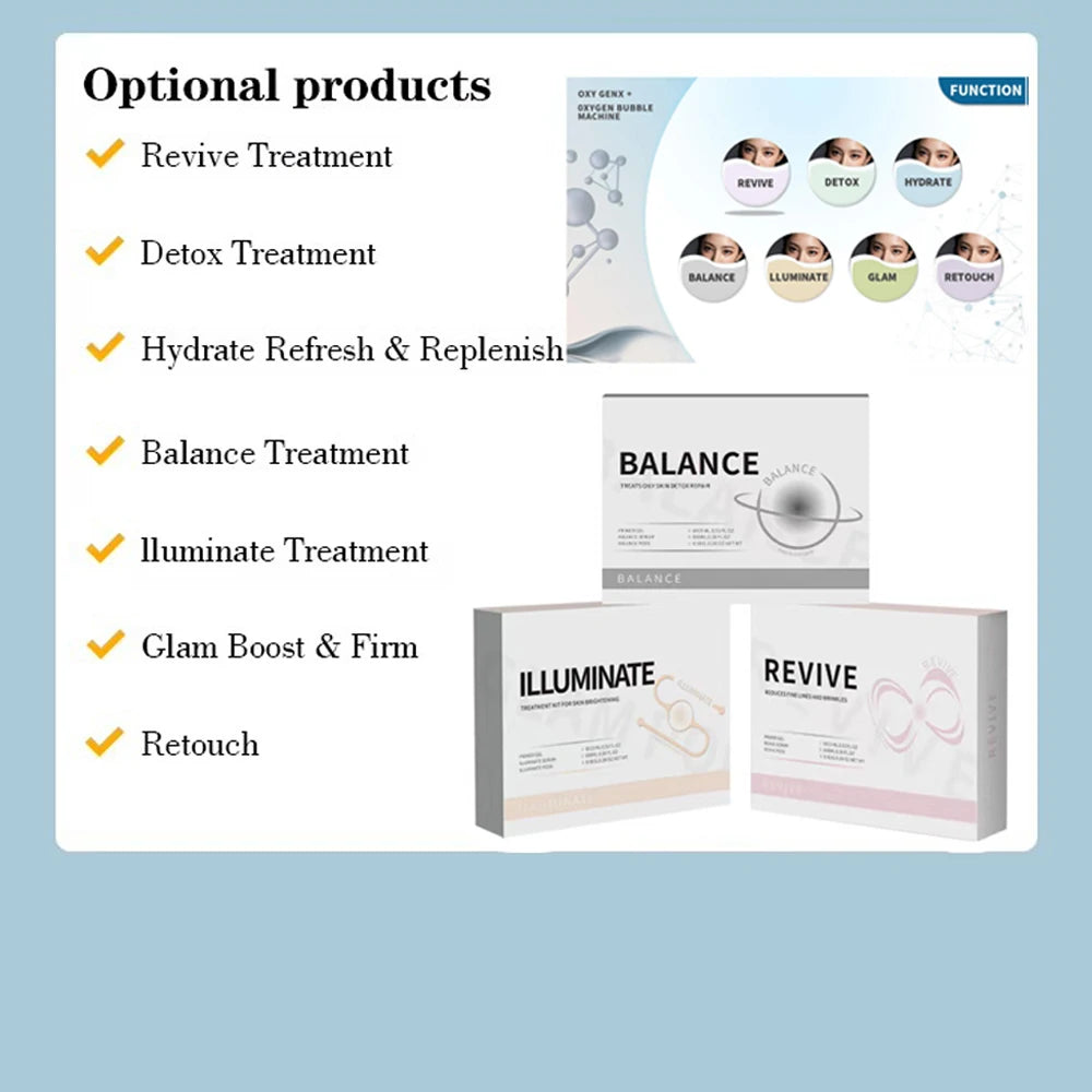 Professional CO2 Oxygen Facial Device Skincare Bubble Machine Hydro Dermabrasion 3 In 1 Facial Electric Massager Skin Cleansing