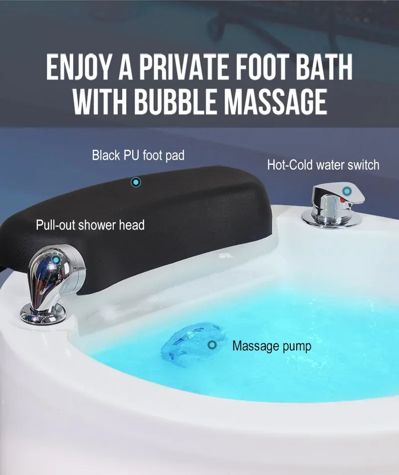 Spa Pedicure Basin For Beauty Salon Surfing Massage Beauty Parlor Spa Foot bath Tub Electric Footbath Pedicure Bowl Foot Spa