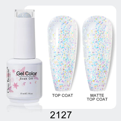 Clou Beaute Nail Gel Polish Kit 15ml Soak Off UVLED Nails Varnish Semi Permanent Nail Art Gels Lacquer Top Base Coat Gel Lacquer