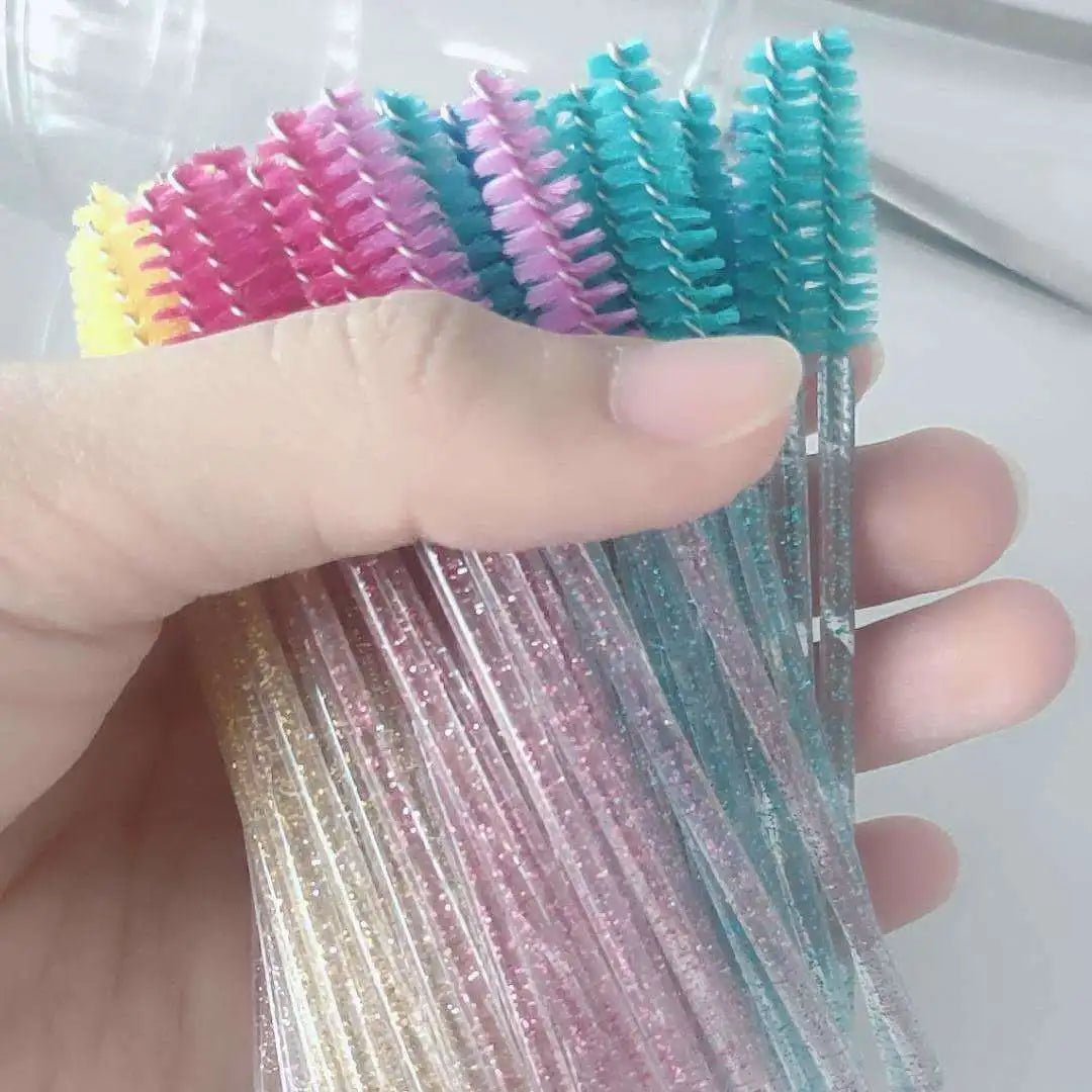 50Pcs Disposable Eyelash Wands Brush Comb Eye Lashes Extension Accessories Mascara Wand Makeup Professional Beauty Tool