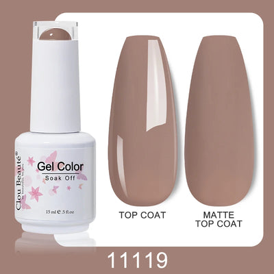 Clou Beaute Nail Gel Polish Kit 15ml Soak Off UVLED Nails Varnish Semi Permanent Nail Art Gels Lacquer Top Base Coat Gel Lacquer