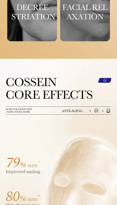 Collagen Anti Wrinkle Facial Mask Anti Aging Fade Fine Lines Firm Skin Moisturizing Brightening SkinCare Korean Cosmetics